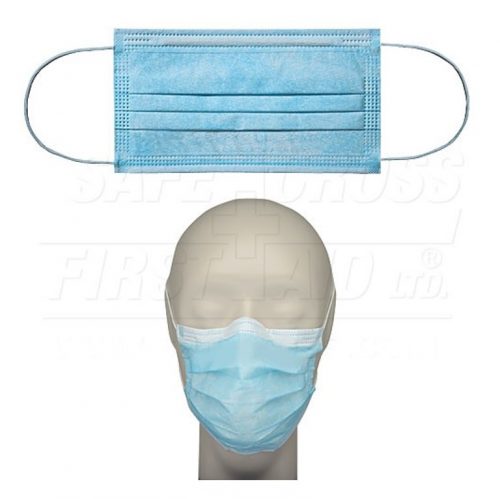 Masque facial chirurgical avec attaches auriculaires